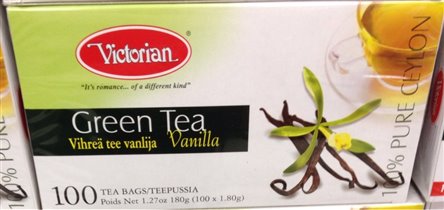 Чай VIKTORIAN зеленый с ванилью 100 пак.