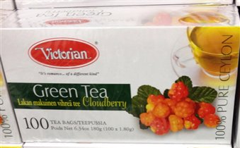 Victorian зеленый чай с морошкой 100 пак.