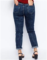 Темные выбеленные джинсы в винтажном стиле ASOS CU