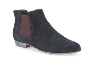 замшевые синие ботинки челси