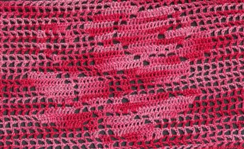 Роза. Rose (fillet knitting; such yarn)