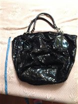 чёрная сумка из пайеток