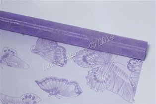Органза с рисунком бабочки
