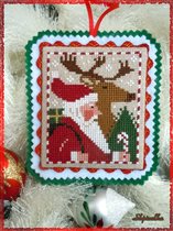 Santa & Deer - The Prairie Schooler