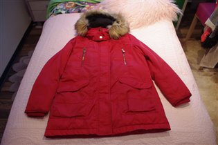 Зара крутая парка теплая-140-1600