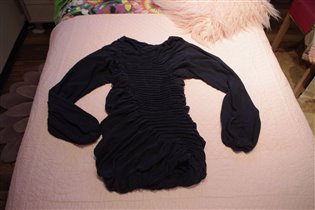 Трико Шик темносиняя крутая кофточка-44-800