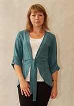 149213В жакет Морская волна и Сирень