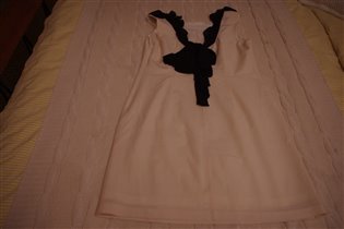 платье кремовое с бантом на спине-46/48-1300