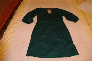 платье трикотажное джерси зеленое-48-1000