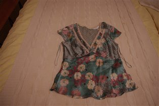 100%шелк очень красивая блузка-44-900