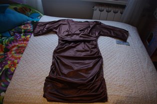 шоколадное платье-44-700