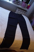 черные джинсы с корсетным поясом-38-500