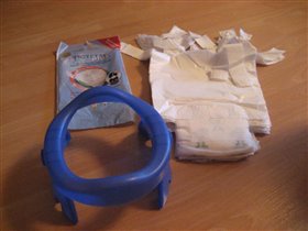 Складной горшок Mothercare с вкладышами, 500р