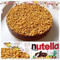 Nutella Cheesecake с позолоченными орешками