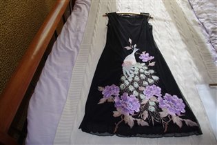 Франция-платье с павлинами невероятное-44-2500