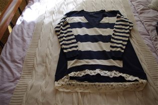 Денни Роуз удлин свитер в полоску-44/46-1600