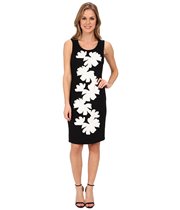 Anne Klein Jersey Mesh Applique Sheath Dress