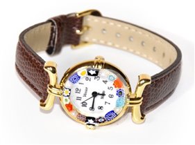 ЧАСЫ с муранским стеклом. Цена 1350р.