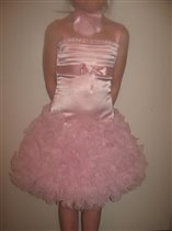 Розовое платье размер 128. Маленькая леди. 