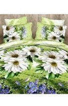 55236  КПБ 1,5сп. поплин 3D Садовая ромашка 586  ш