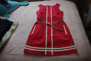 майораль элегантное красное платье-140-700