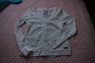 белый нежный кардиган майораль-128-500