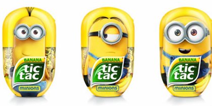 Новый Tic Tac Банан с изображениями миньонов