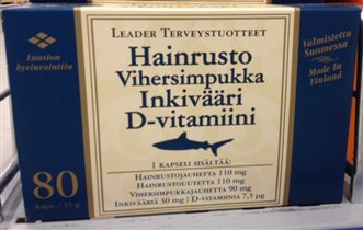 99999/7 Leader Hainrusto Vihersimpukka D-vitamii