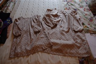 для мамы и дочки платья с птичками 128 и 44-3000