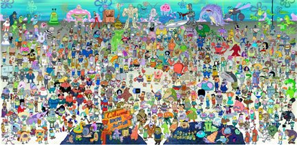 Найди всех друзей Бикини Боттом на Nickelodeon