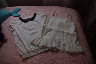  блузочка с воротником белые-146-150