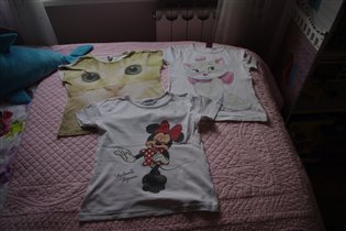 три футболочки-128-150