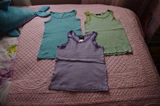 три майки без рукавов-128-150