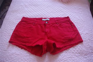 зара красные шорты-48-400