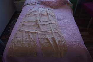 легкие широкие пудровые брюки Систерс Италия-Л-400