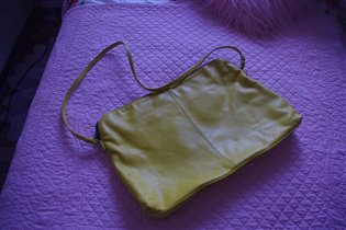 зара лимонная кожаная сумка-1500