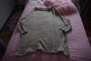 бесформенный джемпер Италия 100%лен-46-400