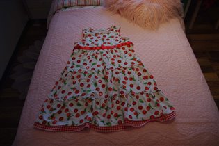 Руба Куори платье с вишенками-122-400