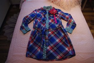 Джоя ди мама платье рубашка в клетку-128-500