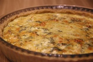 Лоранский пирог с куриной грудкой и шампиньонами