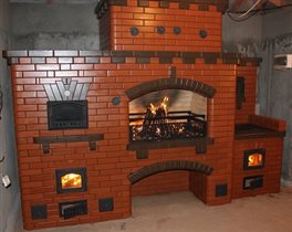 печной комплекс мангал - казан - хлебная камера
