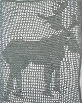 Лось (филейное вязание). Moose (fillet knitting)