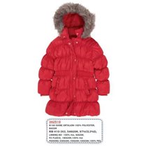 пальто FOX д/д, красное, рост 110-116