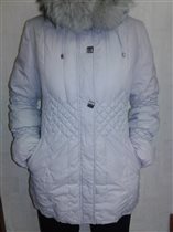 пуховик тонки с капюшоном (окантовка песец) 400 р.