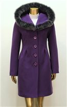 Пальто утепленное с капюшоном (песец) р44 - 500р