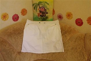 Юбка Toumai белая трикотажная. 200р