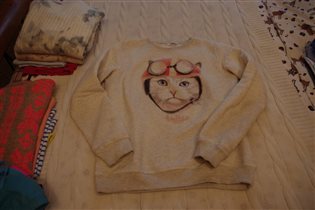 утепленная толстовка с котЭ-44-700