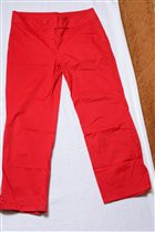 Красные плотные брюки р.50