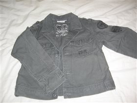 Джинсовая короткая стильная куртка,р.104-110