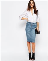 Джинсовая юбка-карандаш 46(12)